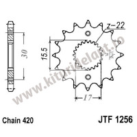 Pinion fata JTF1256.15 15T, 420
