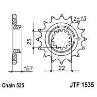 Pinion fata JTF1535.15 15T, 525