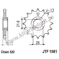 Pinion fata JTF1581.15 15T, 520