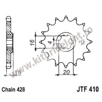 Pinion fata JTF410.15 15T, 428