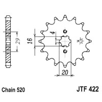 Pinion fata JTF422.12 12T, 520