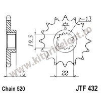 Pinion fata JTF432.16 16T, 520
