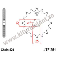 Pinion fata JTF251.16 16T, 420