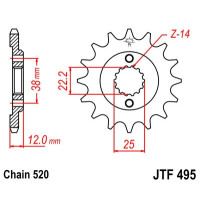 Pinion fata JTF495.15 15T, 520