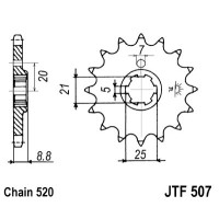 Pinion fata JTF507.13 13T, 520