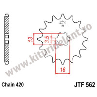 Pinion fata JTF562.09 9T, 420