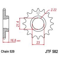 Pinion fata JTF582.16 16T, 520
