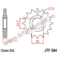 Pinion fata JTF584.15 15T, 532