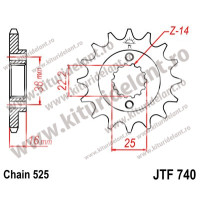 Pinion fata JTF740.16 16T, 525