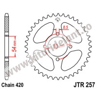 Foaie spate JTR257.39 39T, 420