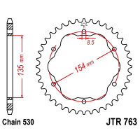 Foaie spate JTR763.40 40T, 530