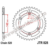 Foaie spate JTR828.46 46T, 520