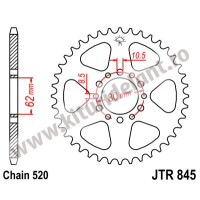 Foaie spate JTR845.43 43T, 520