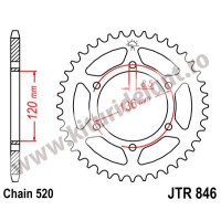Foaie spate JTR846.40 40T, 520