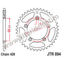 Foaie spate JTR894.50ZBK 50T, 420 Black Zinc