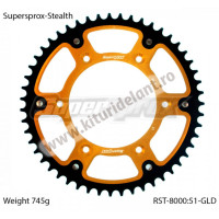 Foaie spate SUPERSPROX STEALTH RST-8000:51-GLD auriu 51T, 520
